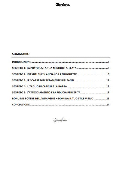E-book – 5 Segreti per Sembrarti Più Alto